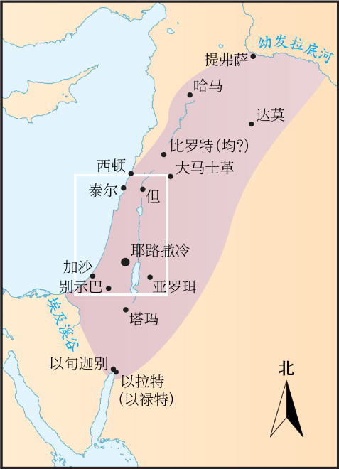 大卫时代以色列的疆域