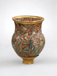 上图:古埃及第十八王朝时期(主前1479-1425年)的饮酒杯,现藏于纽约大都会博物馆。
